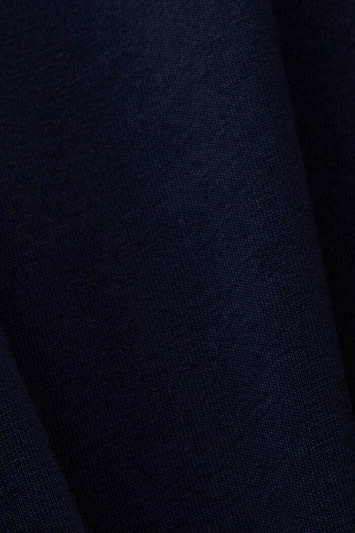 CURVY-T-paita 100 % puuvillaa, pienenpieni painatus, NAVY, detail image number 4