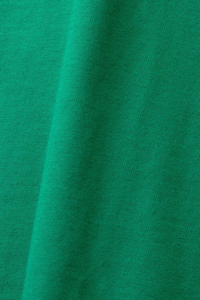 Logopainettu T-paita puuvillaa, DARK GREEN, detail image number 5