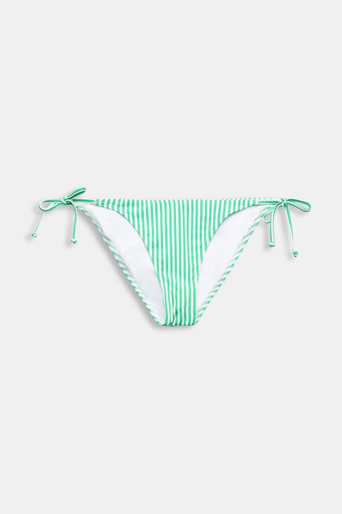 Raidallinen, sivusta solmittava bikinialaosa, GREEN, detail image number 3