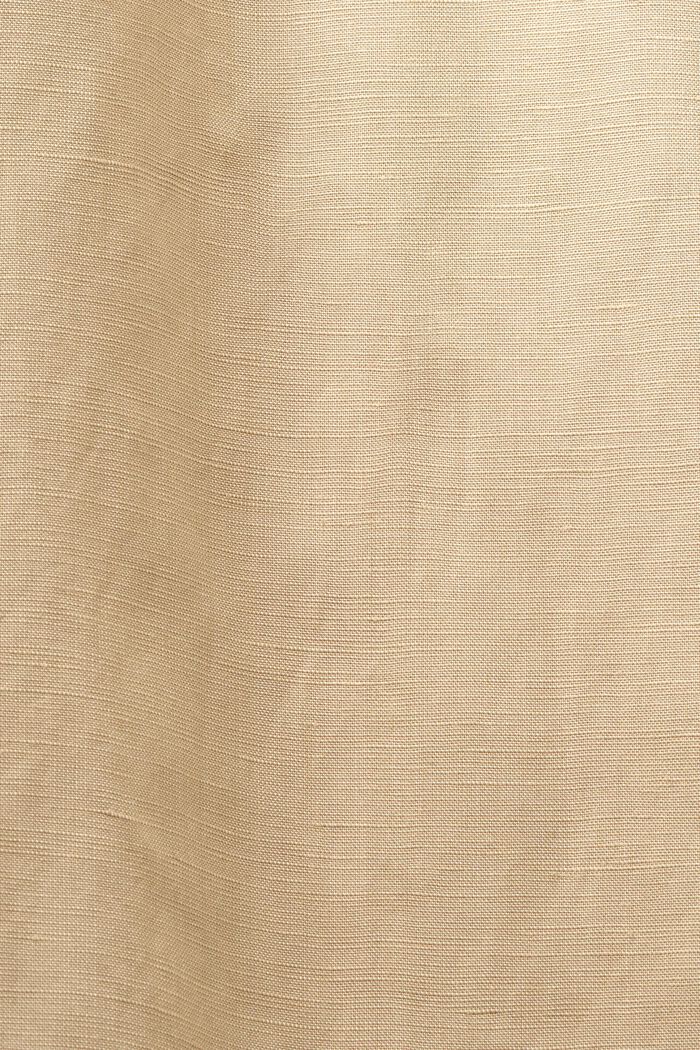 Lyhythihainen paita pellavasekoitetta, SAND, detail image number 4
