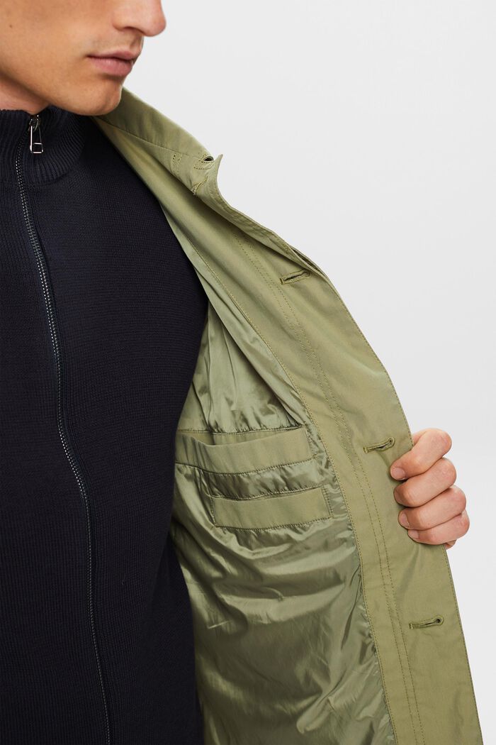 Kierrätettyä: kevyt, pitkä takki, OLIVE, detail image number 2