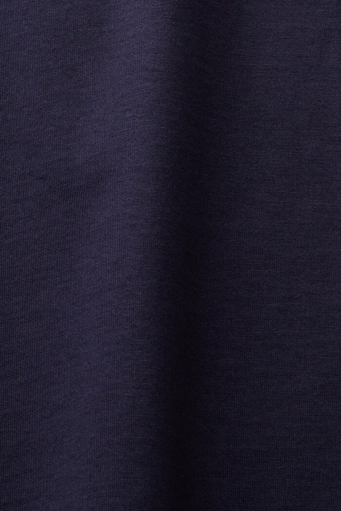 Pima-puuvillasta valmistettu T-paita, jossa pyöreä pääntie, NAVY, detail image number 4