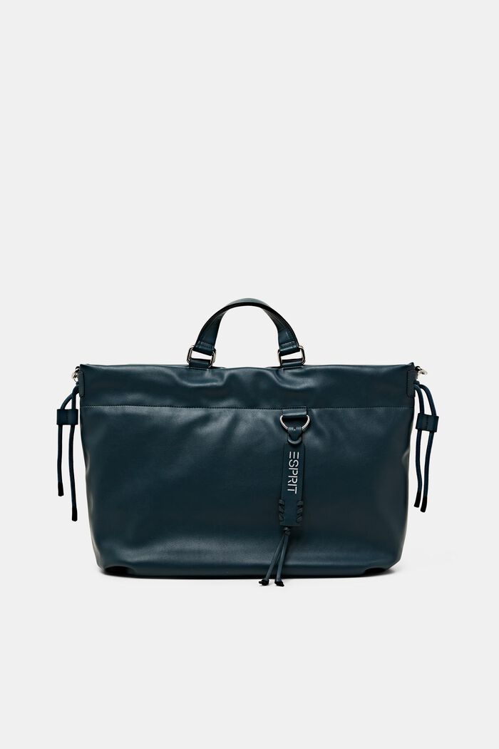 Iso tekonahkainen tote bag -laukku, TEAL GREEN, detail image number 0