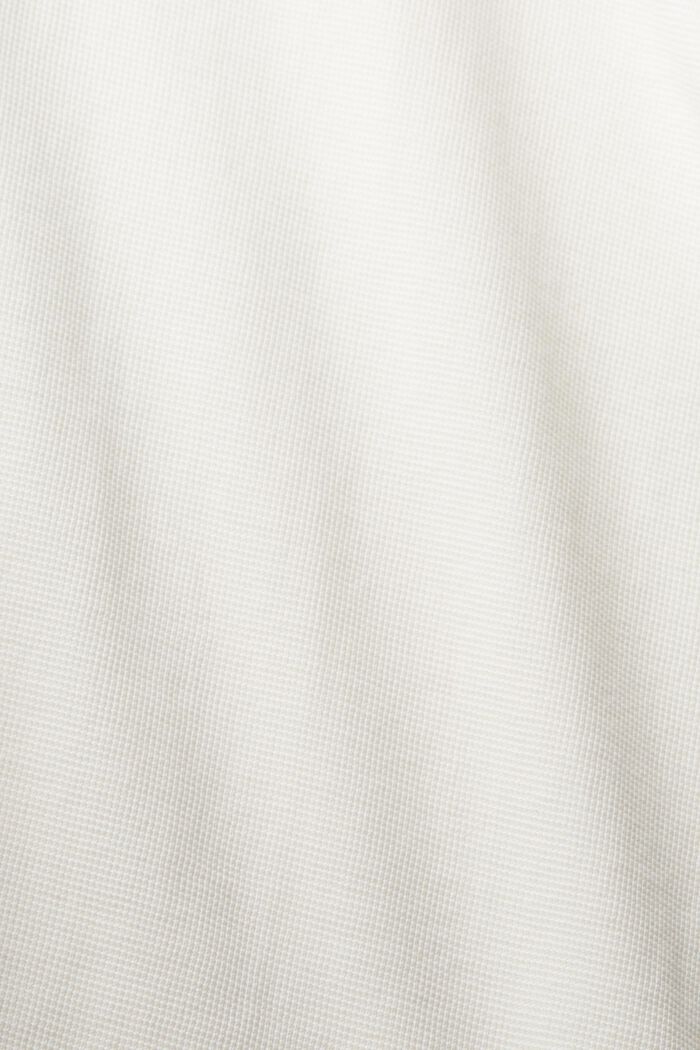 Pitkähihainen, vohvelipintainen pikee, 100 % puuvillaa, OFF WHITE, detail image number 5