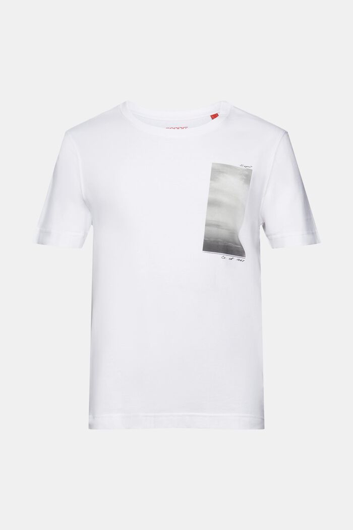 Painokuvioitu t-paita luomupuuvillaa, WHITE, detail image number 6