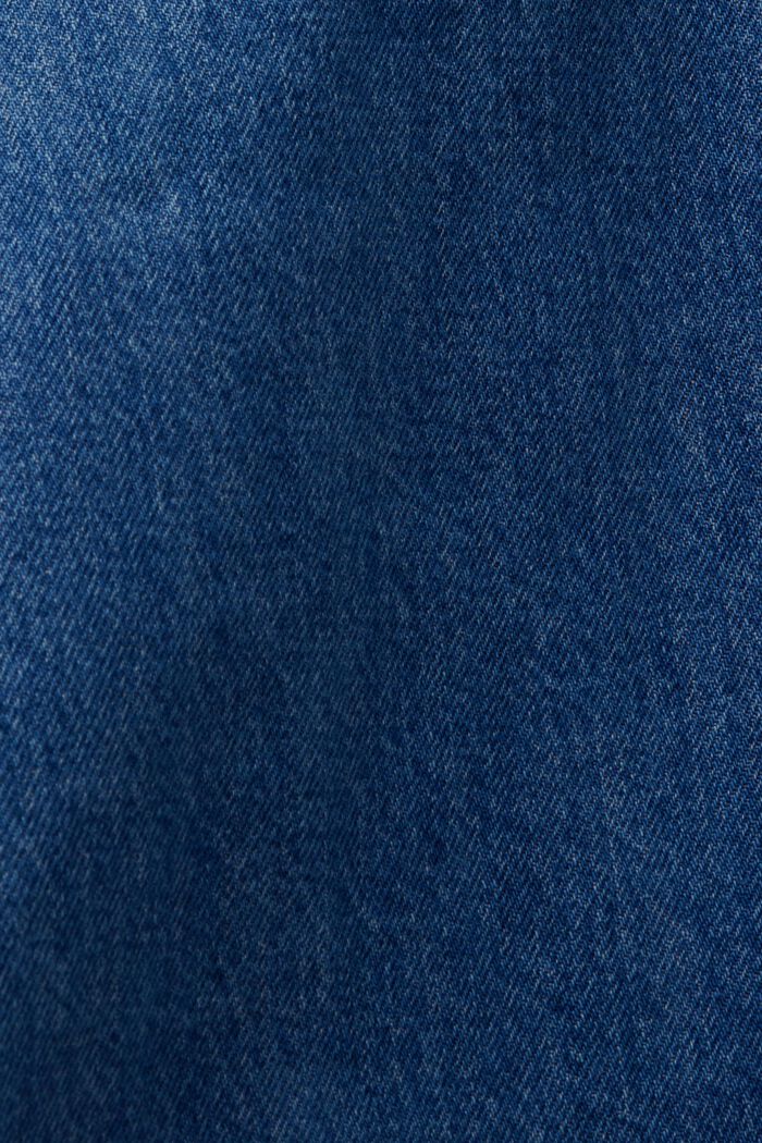 Kaulukseton farkkutakki, jossa kiristysnauhat, BLUE DARK WASHED, detail image number 7