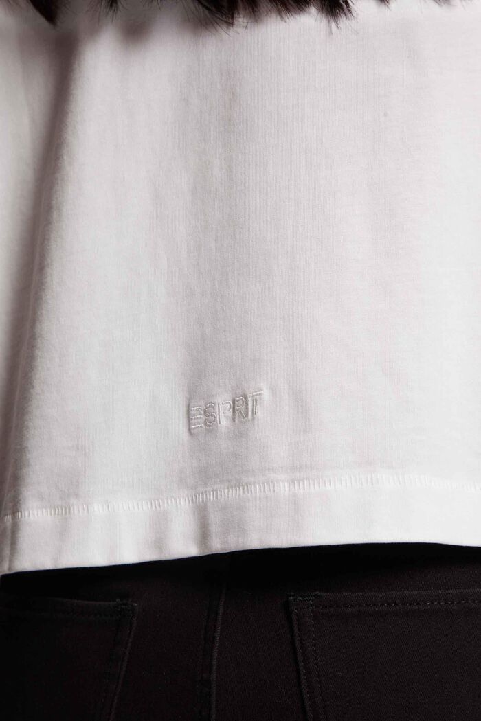 Vajaapituinen t-paita, jonka etuosassa maisemaprintti, WHITE, detail image number 3