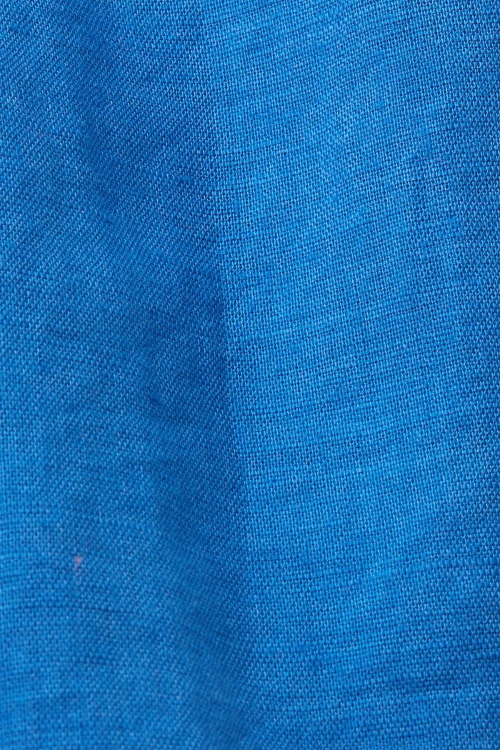 Paita puuvillan ja pellavan sekoitetta, BRIGHT BLUE, detail image number 5