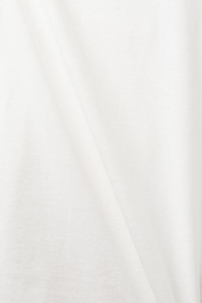 T-paita 100 % puuvillaa, pyöreä pääntie, OFF WHITE, detail image number 4
