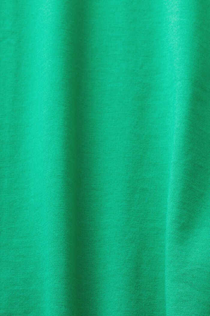 Kirjailtu logo-t-paita pimapuuvillaa, GREEN, detail image number 5