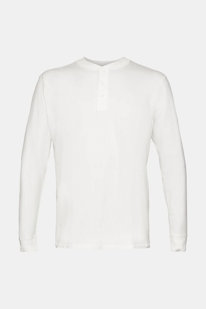 Nappikoristeinen pitkähihainen paita, OFF WHITE, detail image number 7
