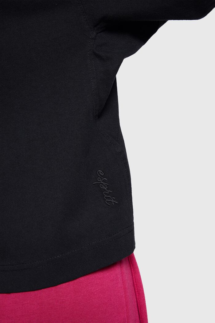 Vajaapituinen delfiinikuvioinen t-paita, BLACK, detail image number 3