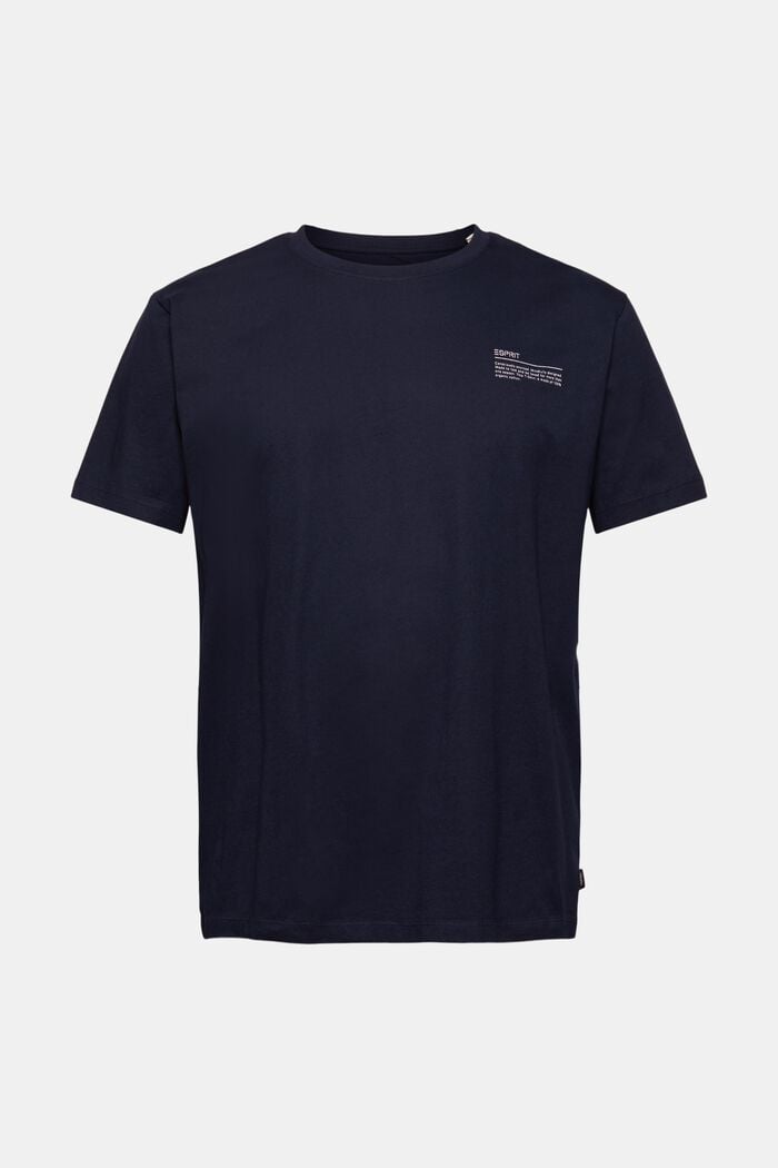 Printtikuvioitu jersey-t-paita, 100 % luomupuuvillaa, NAVY, detail image number 5