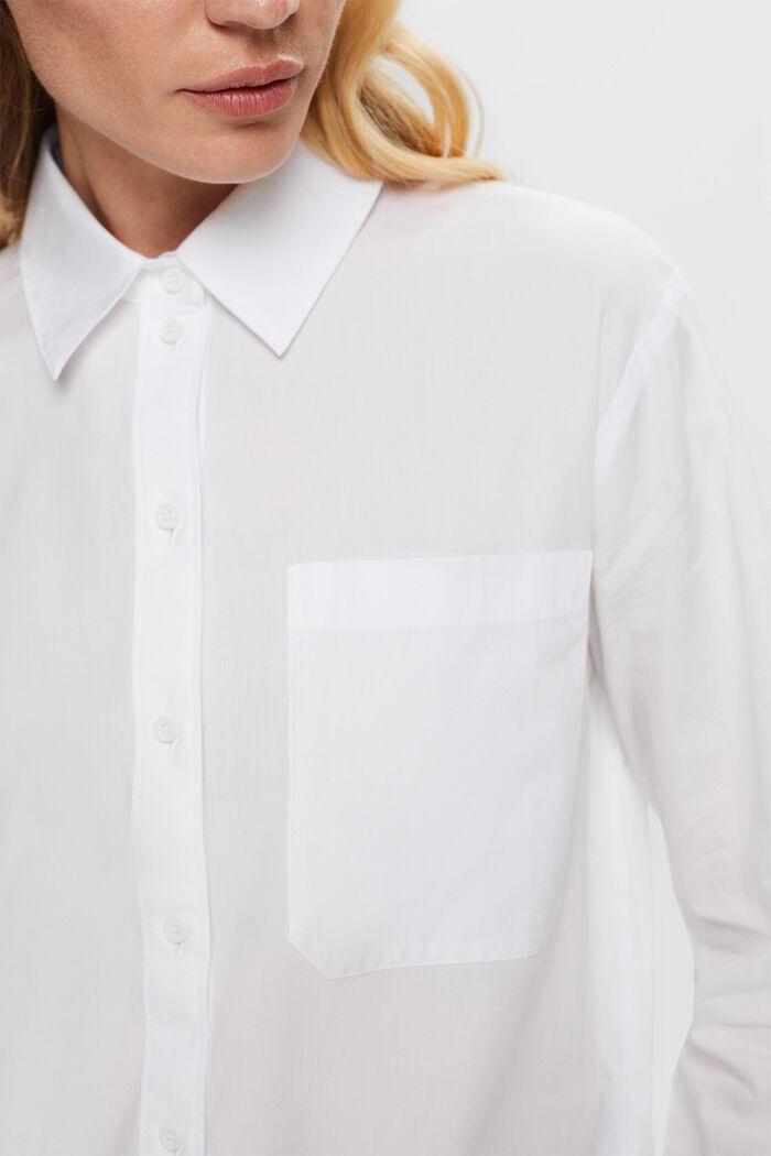 Väljä paitapusero, 100 % puuvillaa, WHITE, detail image number 2