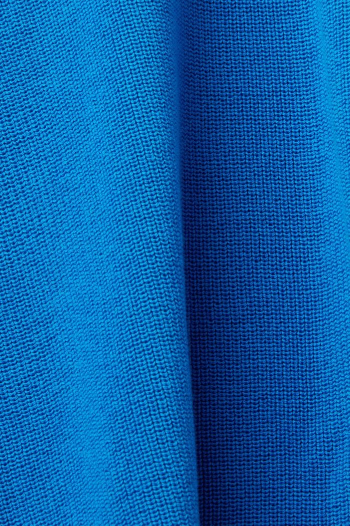 Lepakkohihallinen neulepusero, 100 % puuvillaa, BLUE, detail image number 4