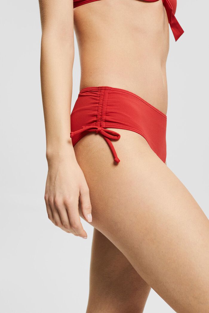 Kierrätettyä: pintakuvioidut bikinihousut, RED, detail image number 0