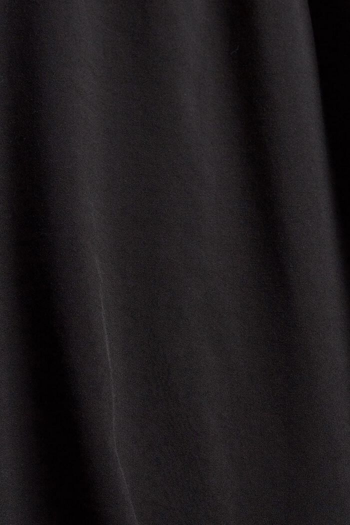 Pitsikoristeinen mekko, LENZING™ ECOVERO™, BLACK, detail image number 4