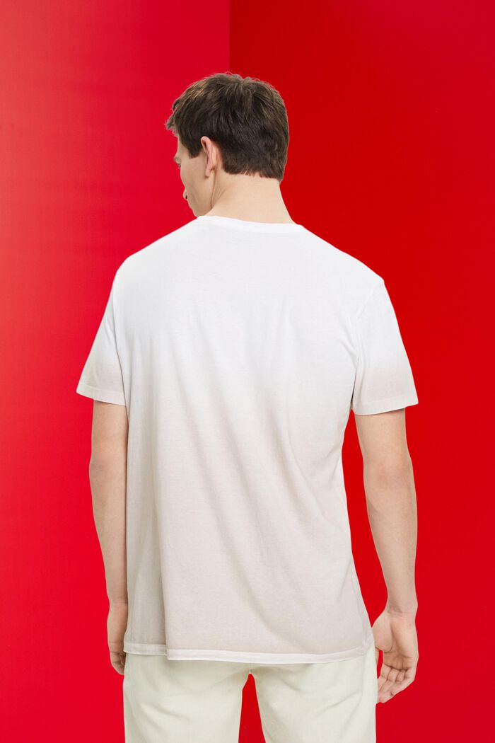 Kaksisävyinen, haalistuvasti värjätty T-paita, WHITE, detail image number 3