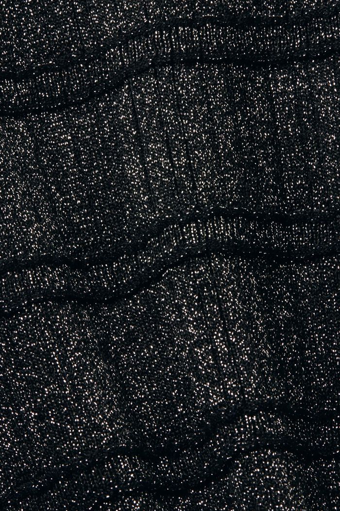Lamé-neuletakki, jossa V-pääntie, BLACK, detail image number 5