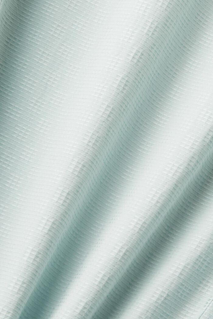 Tekstuuripintainen slim fit -kauluspaita, LIGHT AQUA GREEN, detail image number 4