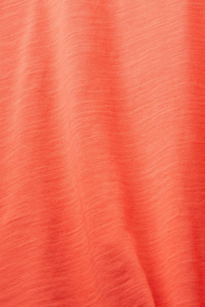 Pitkähihainen jerseytä, 100 % puuvillaa, CORAL RED, detail image number 4