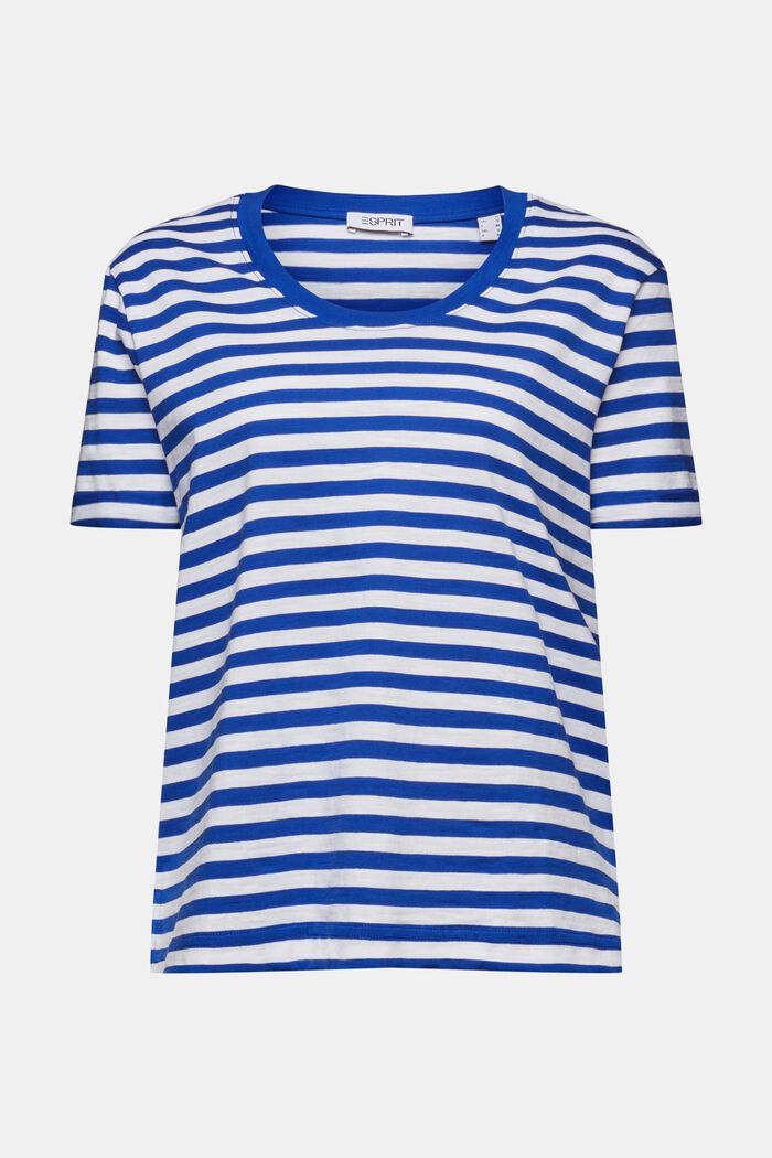 Pyöreäpäänteinen slub-T-paita, BRIGHT BLUE, detail image number 5