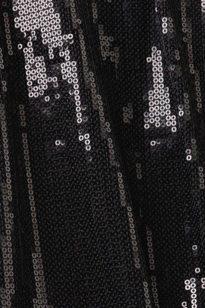 Leveälahkeinen, paljettisomisteinen jumpsuit, BLACK, detail image number 5