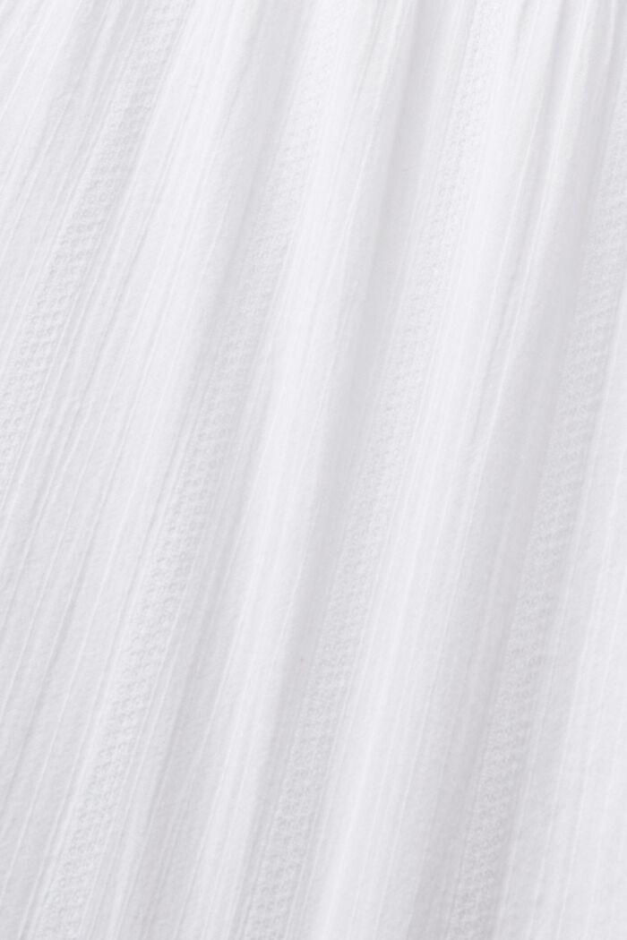 Puuvillapusero röyhelöillä, WHITE, detail image number 5