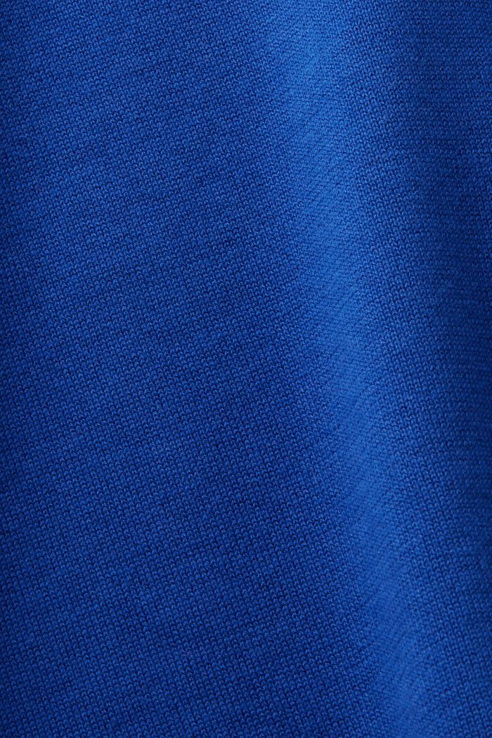 Pyöreäpäänteinen lyhythihainen neulepusero, BRIGHT BLUE, detail image number 4