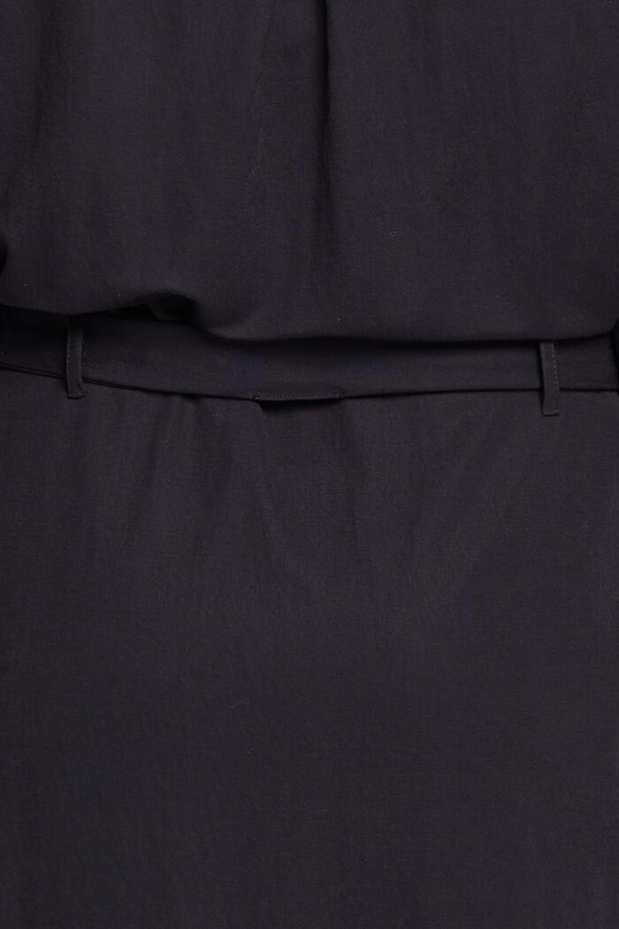 CURVY-paitamekko, jossa solmittava vyö, BLACK, detail image number 2