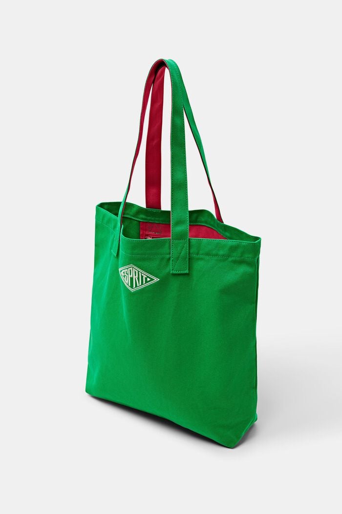 Logollinen tote bag puuvillaa, GREEN, detail image number 3