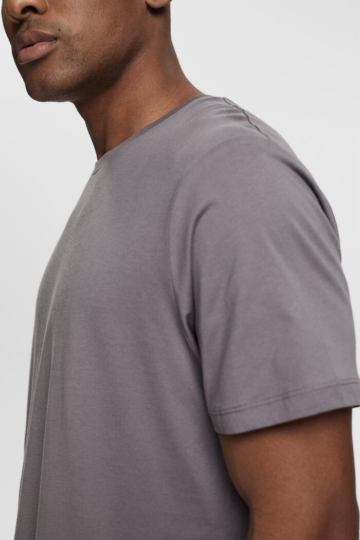 Jersey-T-paita, 100 % puuvillaa, DARK GREY, detail image number 0