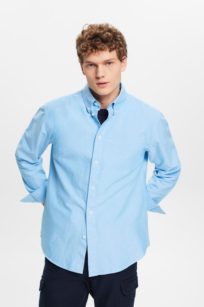 Puuvillainen Oxford-paita, BLUE, detail image number 0