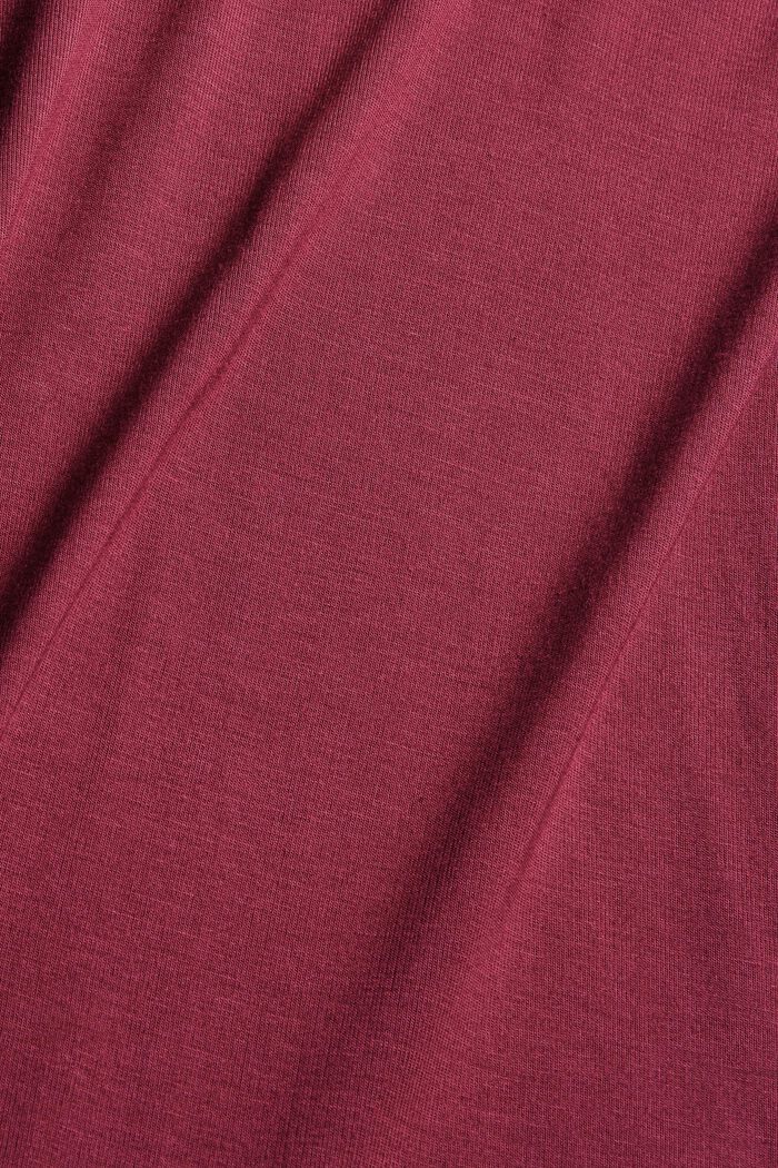 Jerseypaita LENZING™ ECOVERO™ -materiaalia, DARK RED, detail image number 4