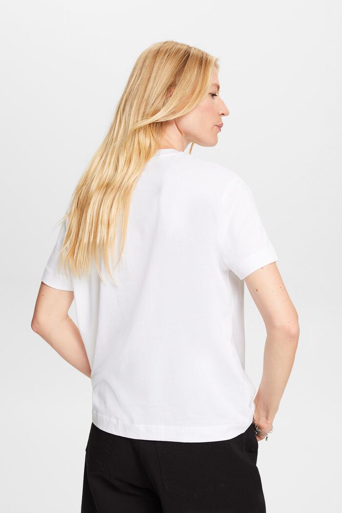 T-paita luomupuuvillaa, WHITE, detail image number 3