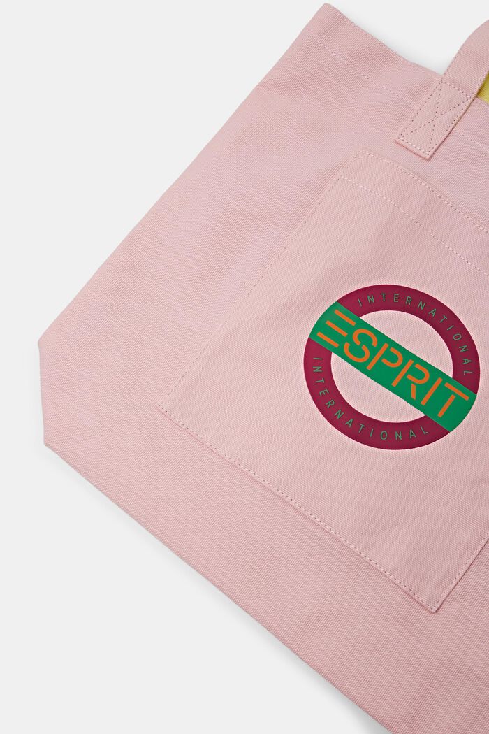Logollinen tote bag kanvasta, PASTEL PINK, detail image number 1