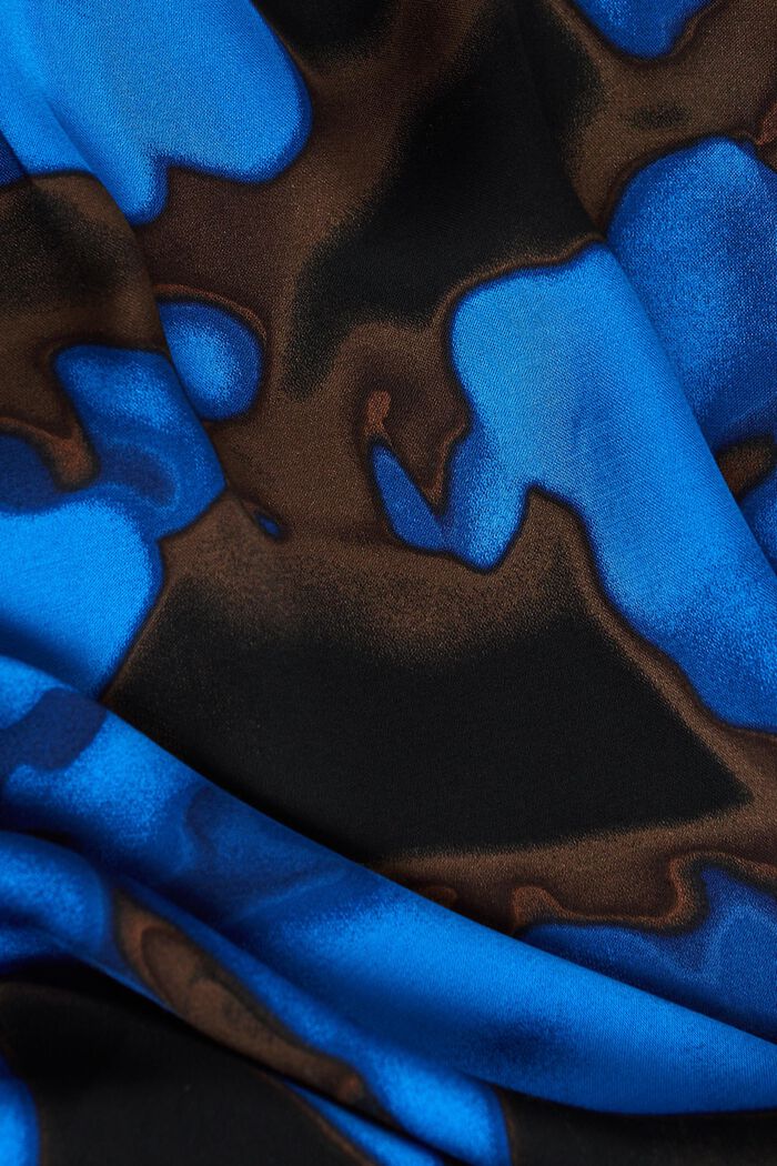 Painokuvioitu rypytetty satiinipusakka, BRIGHT BLUE, detail image number 6