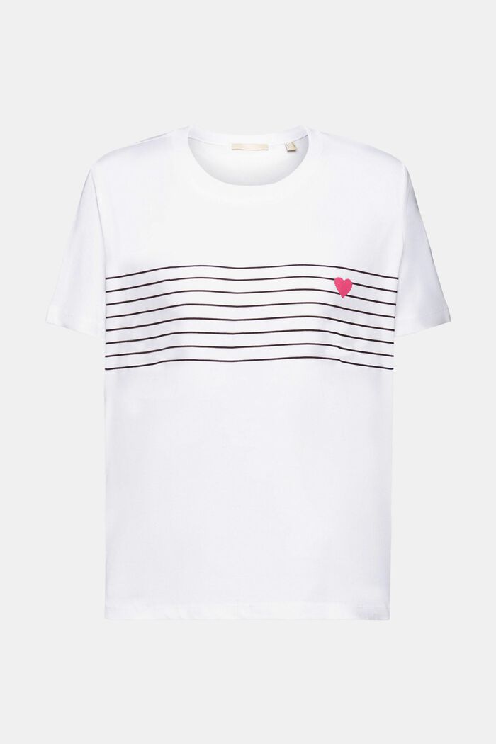 T-paita sydänprintillä, WHITE, detail image number 6