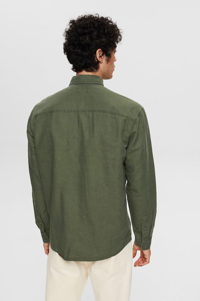 Pellavasekoitetta: oversize-paita, GREEN, detail image number 3