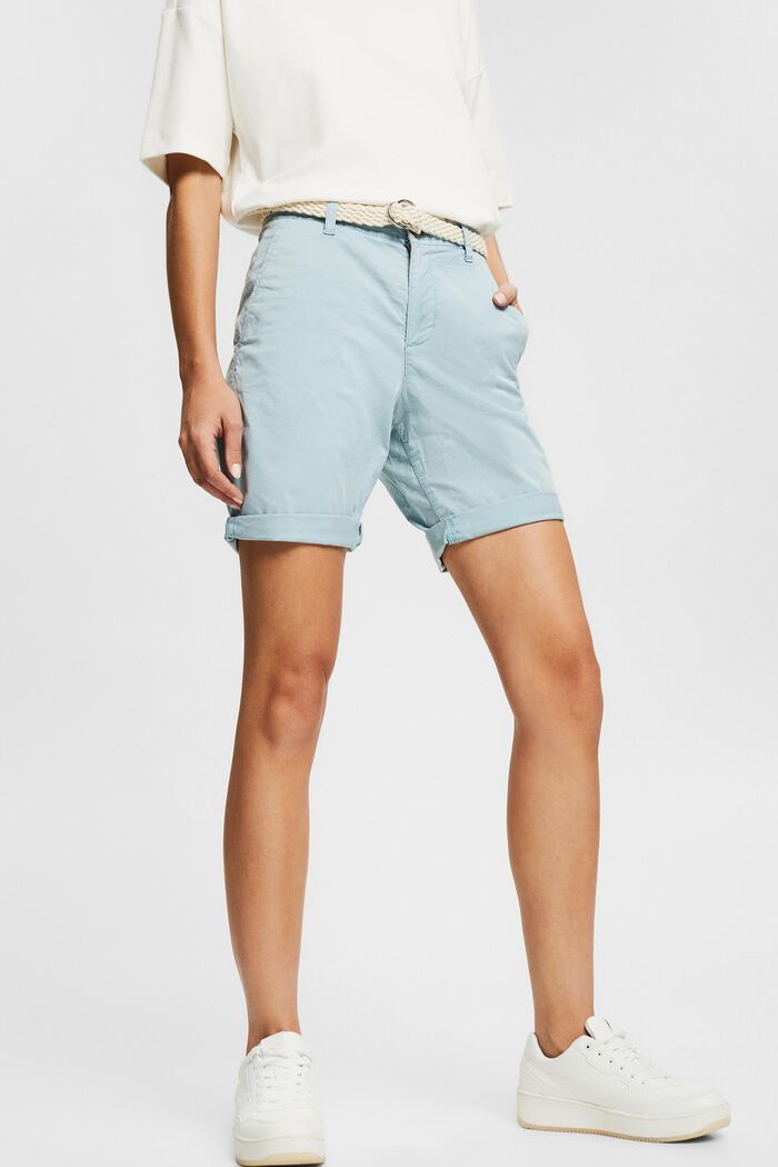 Woven Shorts, GREY BLUE, detail image number 1