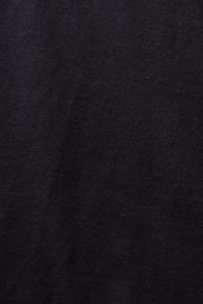 Lyhythihainen t-paita pyöreällä pääntiellä, BLACK, detail image number 4