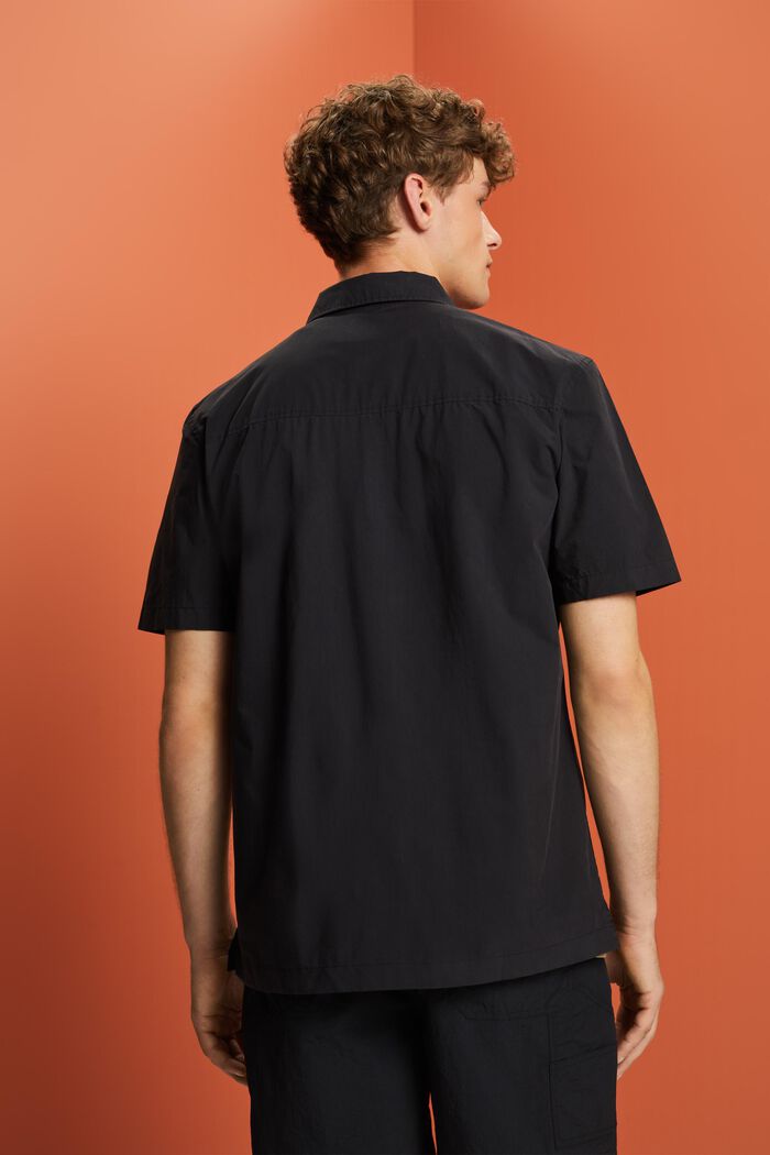 Lyhythihainen paita pellavasekoitetta, BLACK, detail image number 3