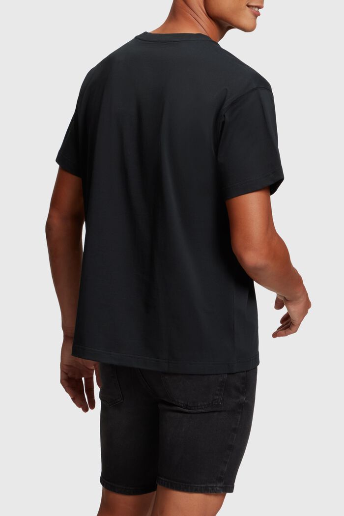 T-paita, jossa nukkapintainen logo, BLACK, detail image number 1