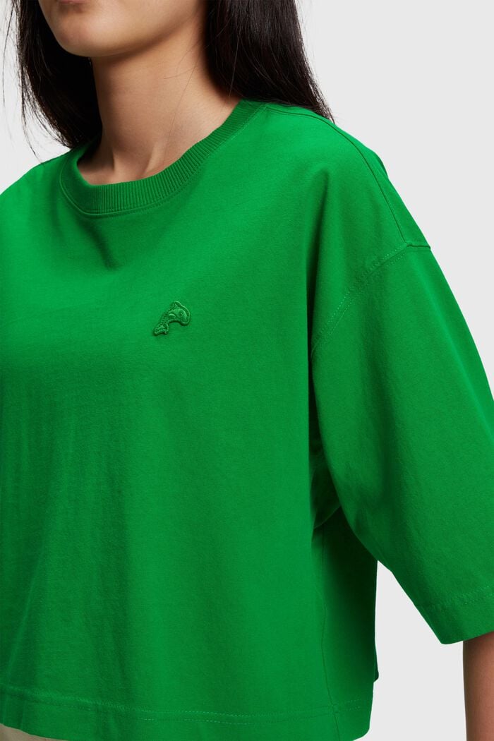 Vajaapituinen delfiinikuvioinen t-paita, GREEN, detail image number 2