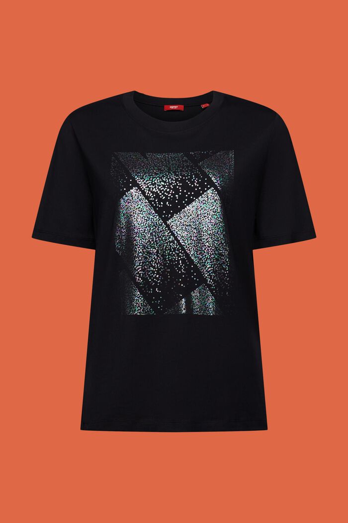 T-paita, jossa holografiapainatus, BLACK, detail image number 5