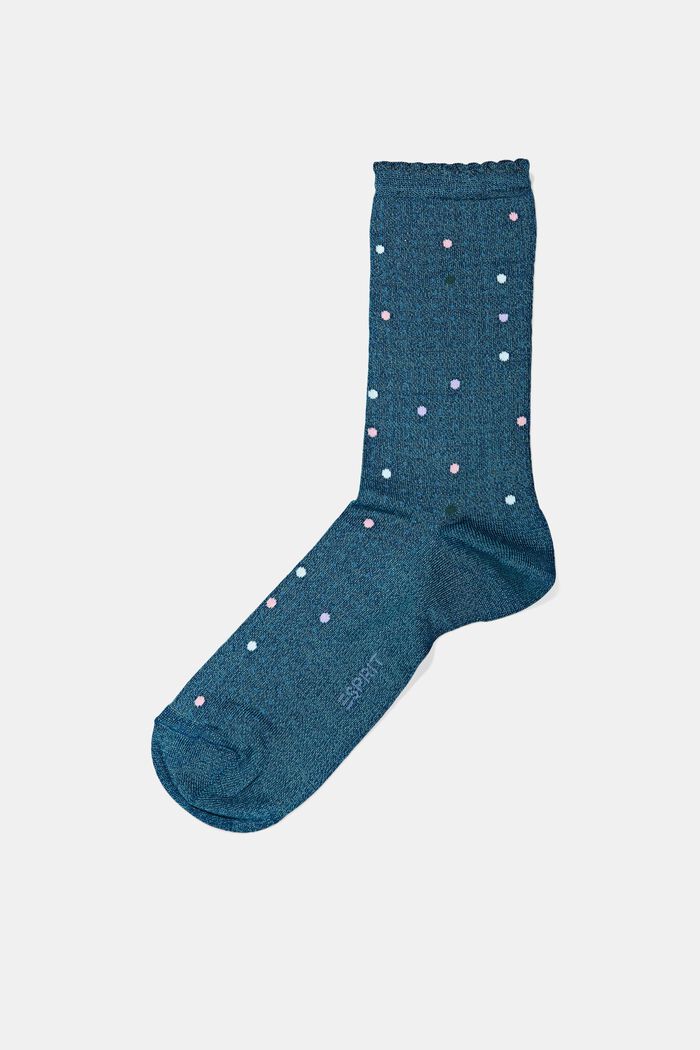 Puuvillasekoitteesta valmistetut sukat, joissa simpukkareunus, VENICE NIGHT, detail image number 0