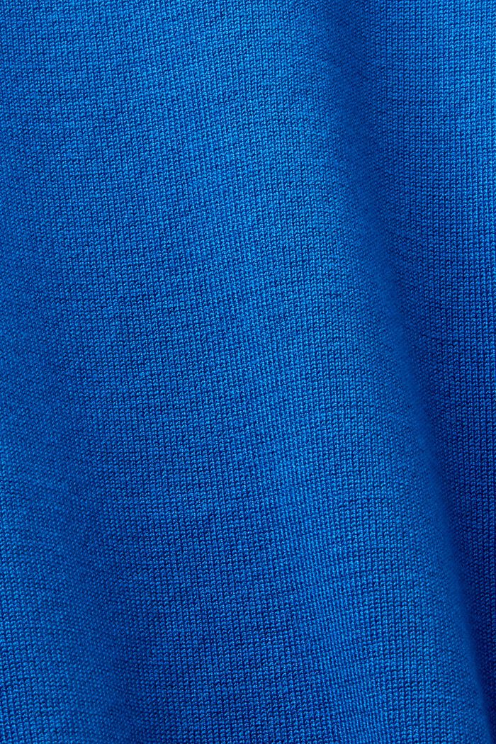 Perustyylinen poolokaulusneule, LENZING™ ECOVERO™, BRIGHT BLUE, detail image number 5