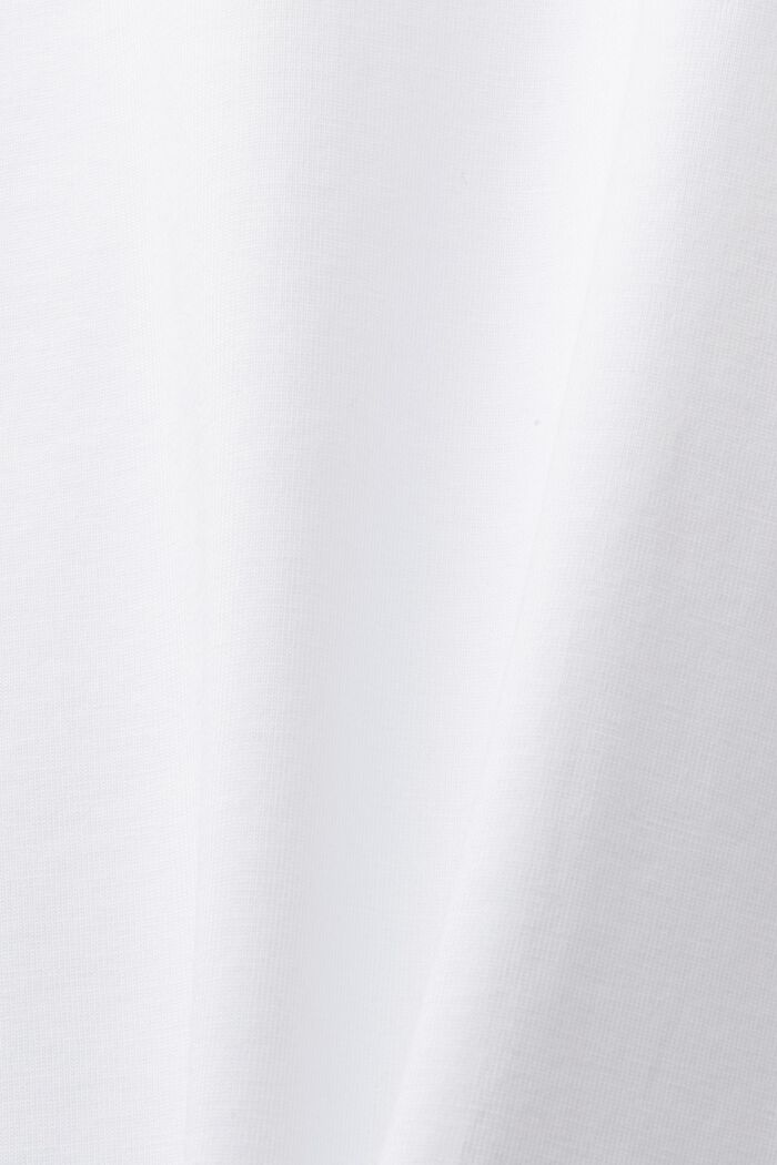 T-paita pyöreällä pääntiellä pima-puuvillaa, WHITE, detail image number 5