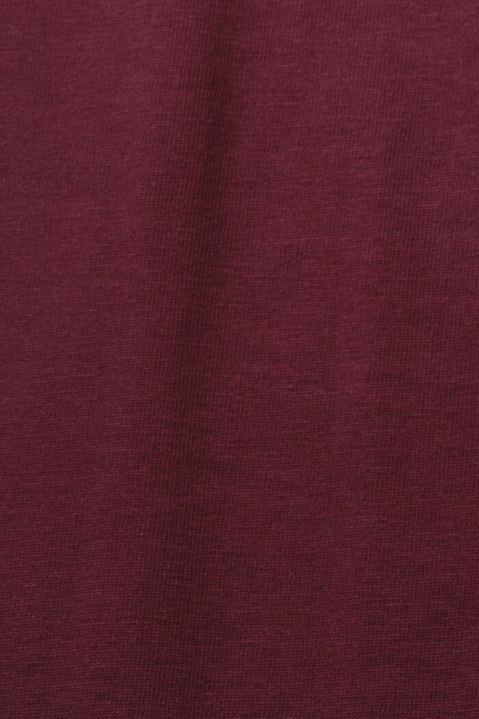 Painokuvioitu jersey-T-paita 100 % puuvillaa, AUBERGINE, detail image number 5