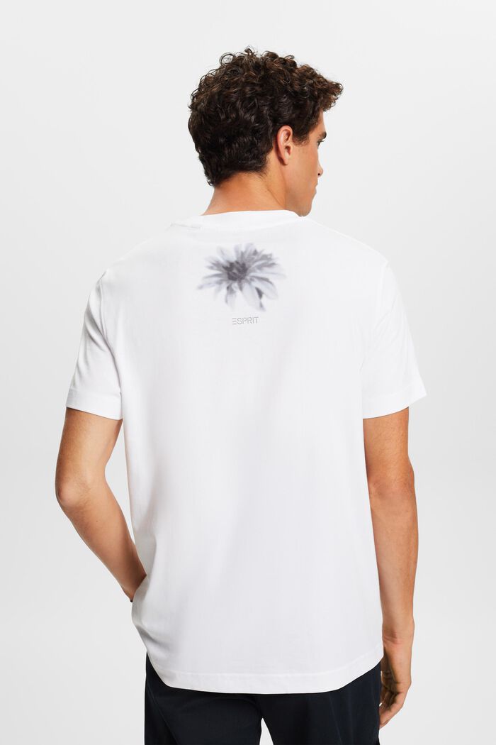 Painokuvioitu t-paita pimapuuvillaa, WHITE, detail image number 4